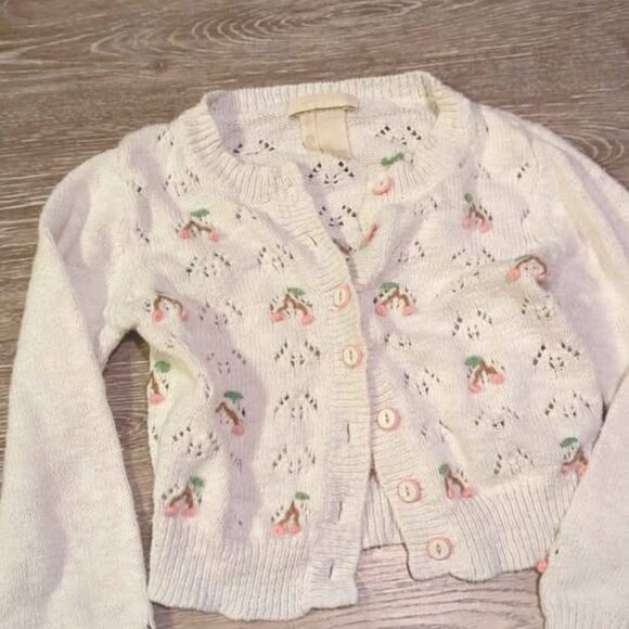 Matilda Jane (Hello Lovely) Sweet Cherries Cardigan Sweater girls size 6 - Picture 1 of 4
